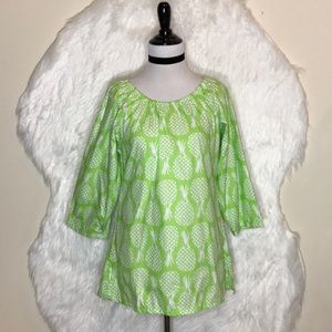 Haley and the Hound Pineapple Print Top